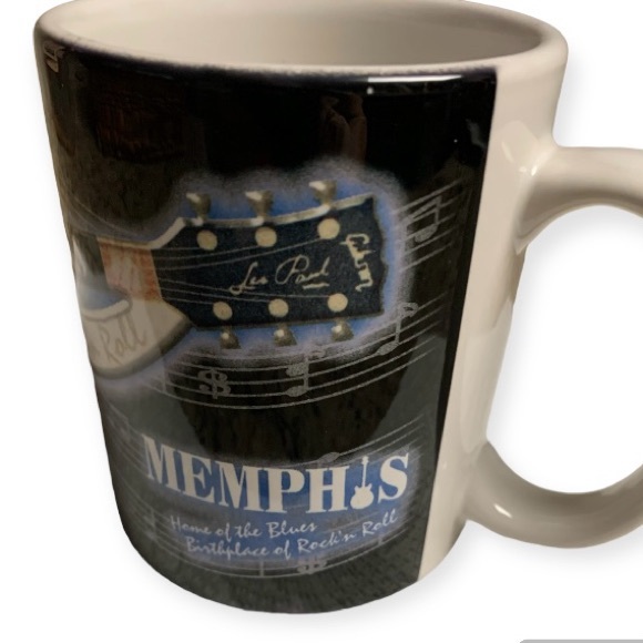 MUG MEMPHIS BIRTHPLACE & HOUSE OF ROCK & ROLL & HOME OF THE BLUES ELVIS VTG NWOT - Picture 5 of 14
